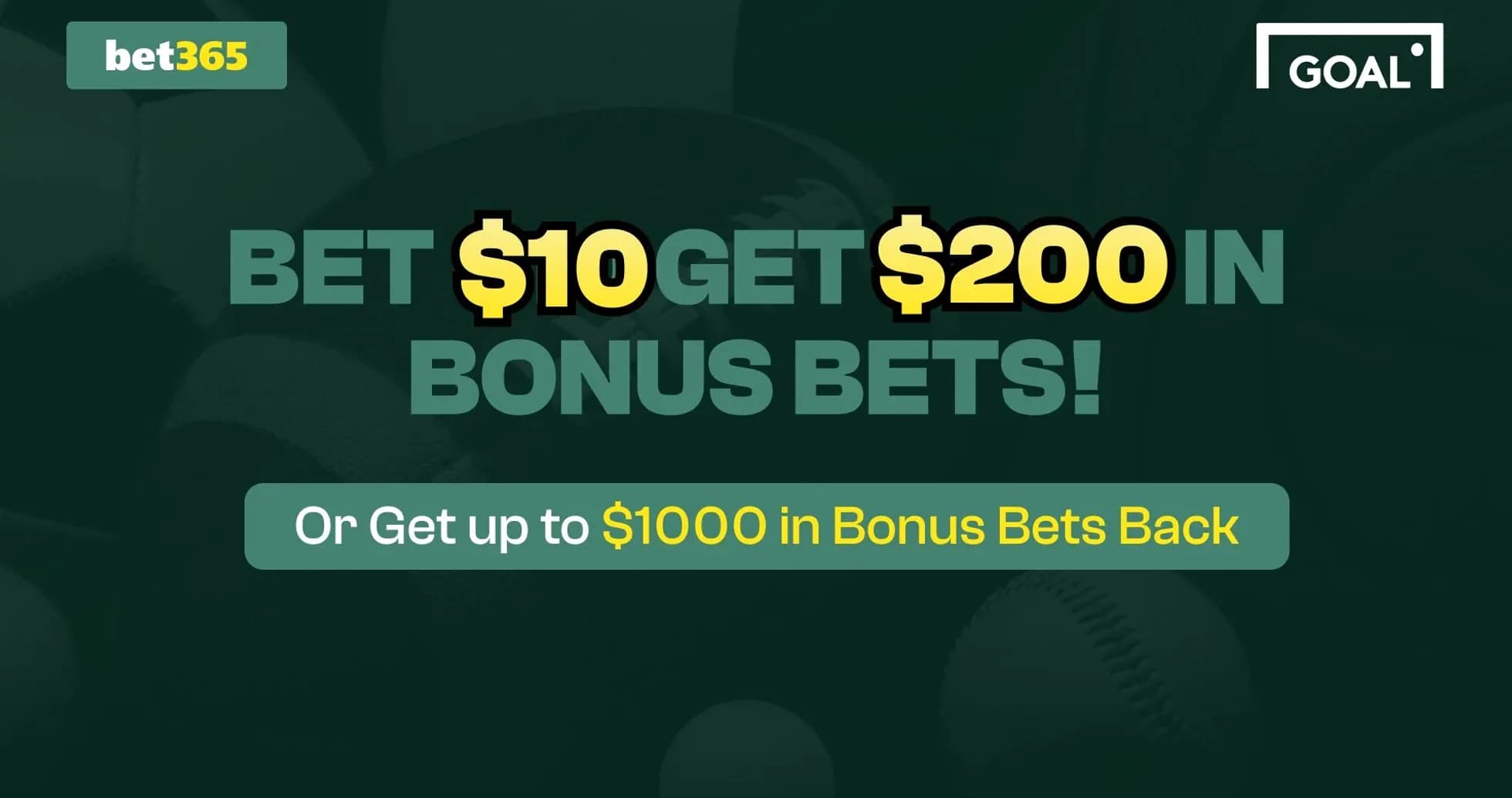 Promotional graphic for bet365 bonus betting offer