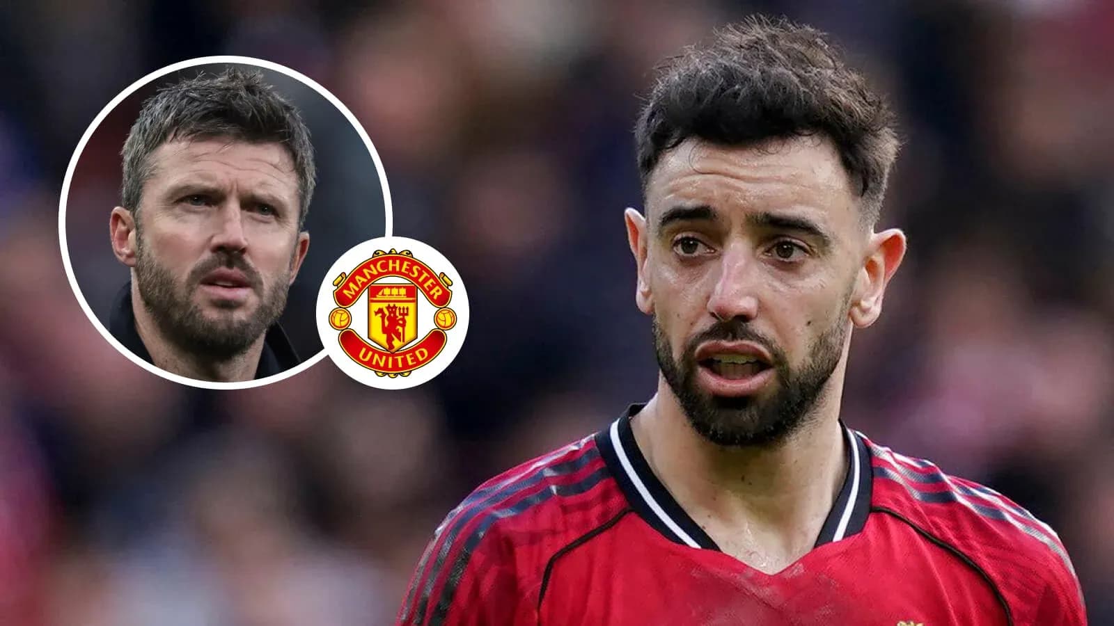 Bruno Fernandes speaking during a match for Manchester United