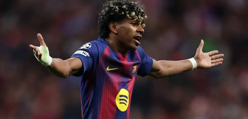 Player gesturing during UEFA Champions League match