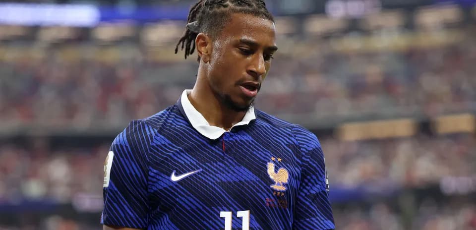 Player wearing France jersey during match