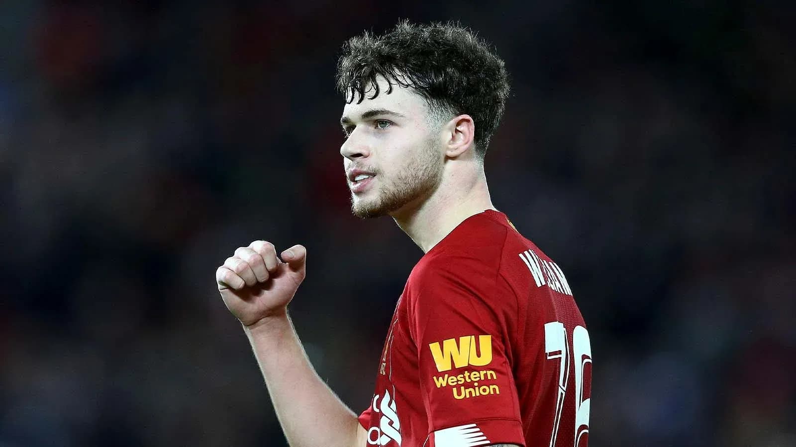 Player celebrating during a Liverpool match