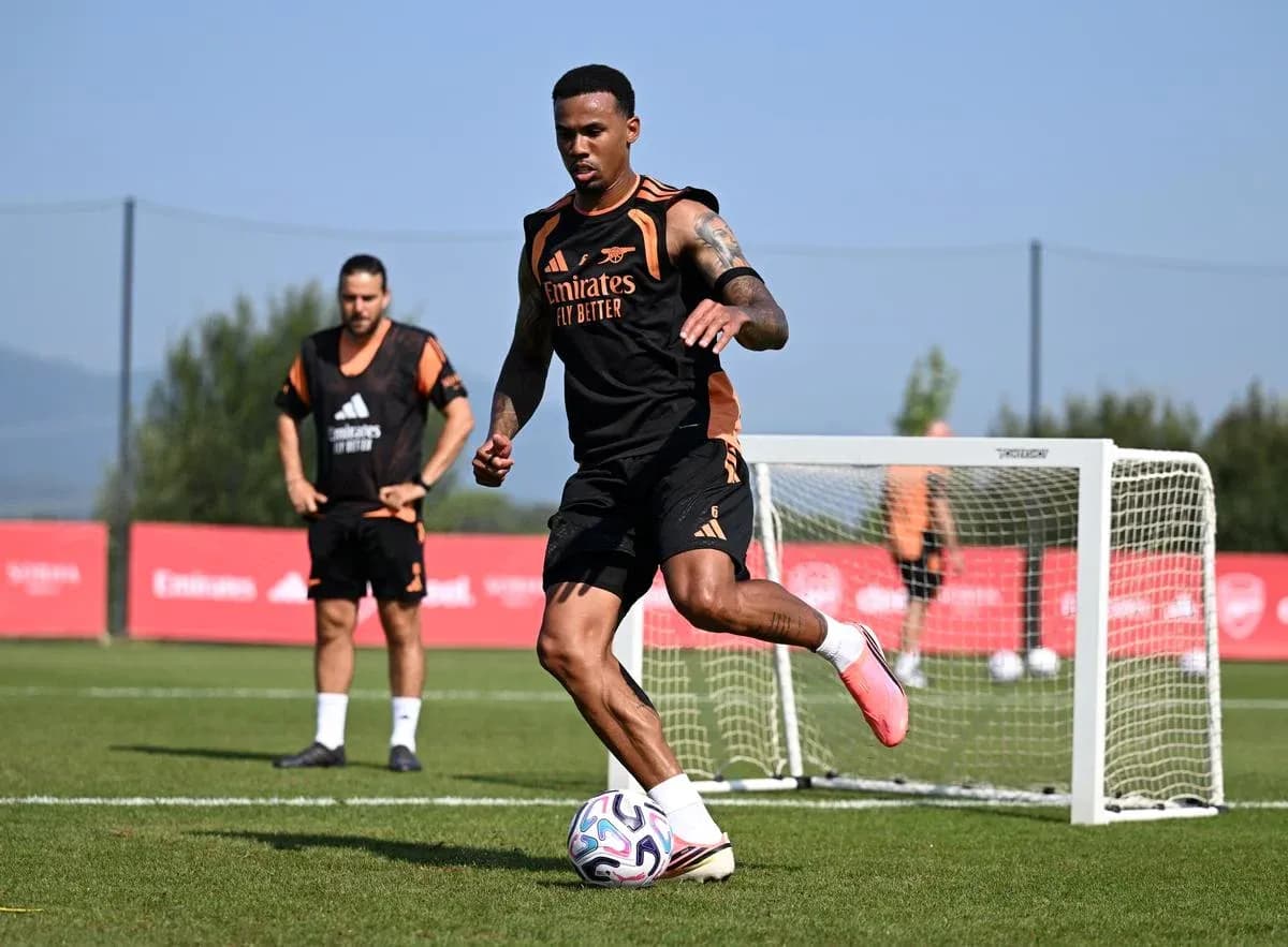 Player dribbling ball during training session
