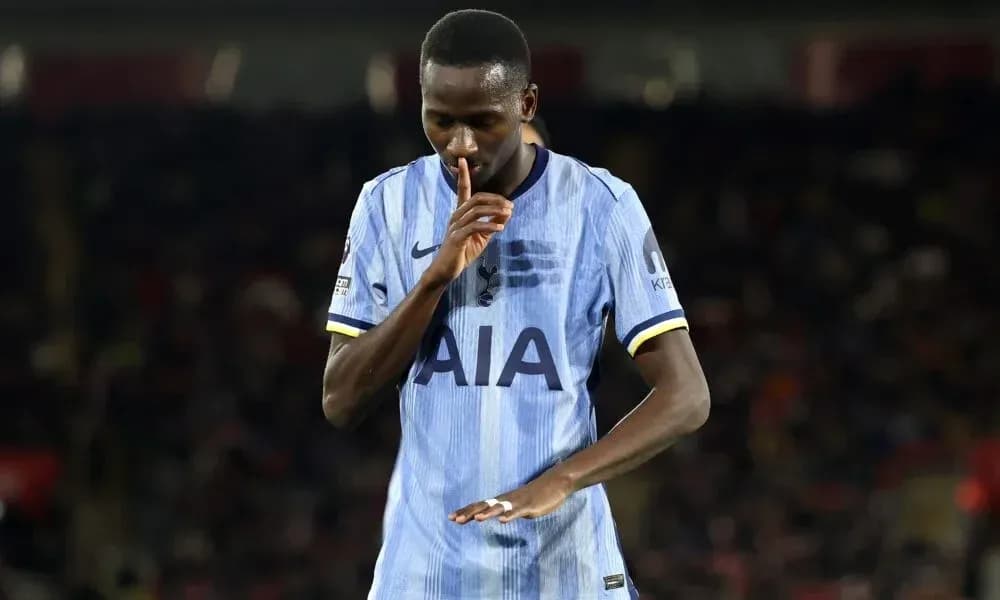 Player making shushing gesture during match
