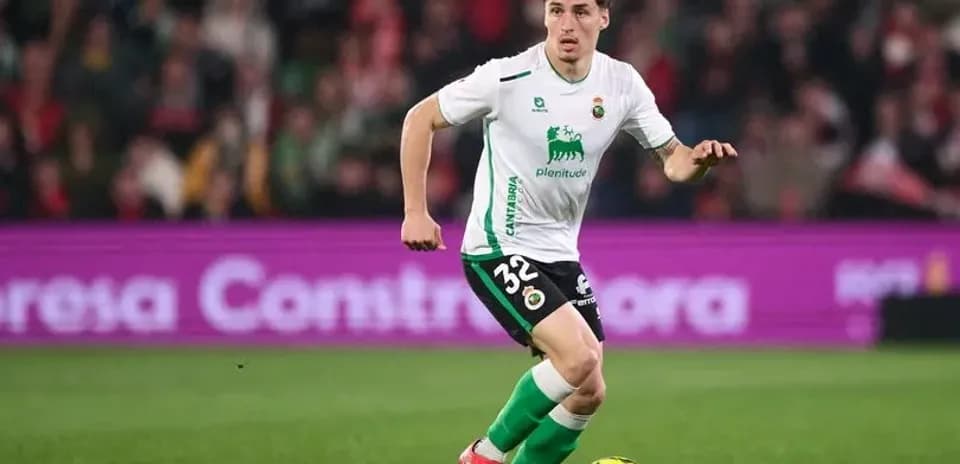 Player in action during a football match