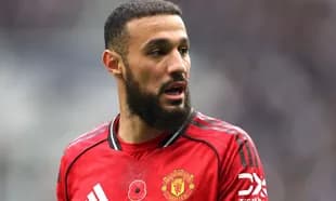 Player in Manchester United jersey during match