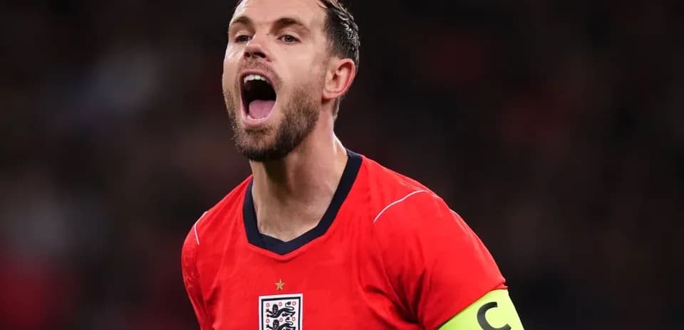 Captain celebrating during England football match