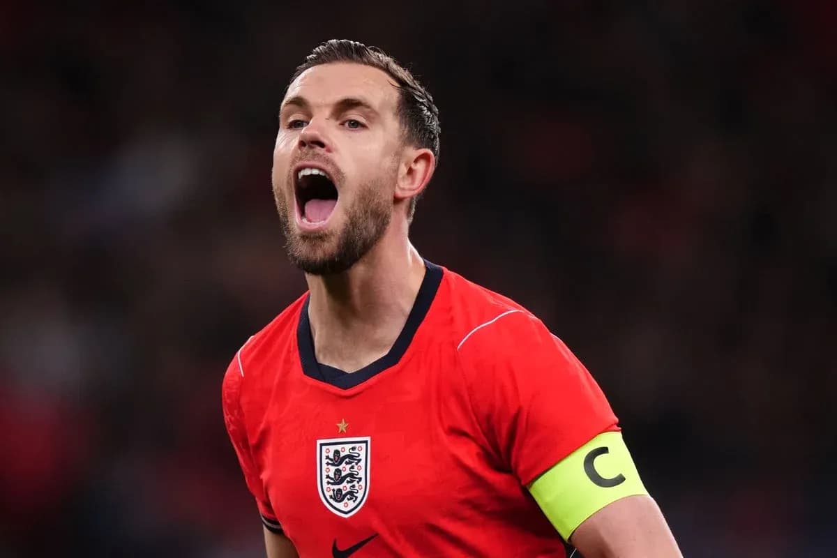 Captain celebrating during England football match