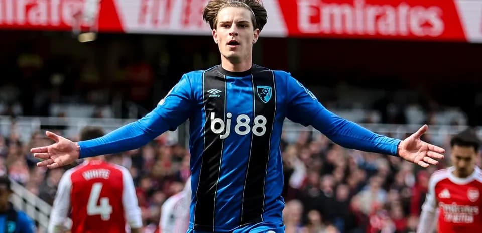 Bournemouth player celebrating a goal during match