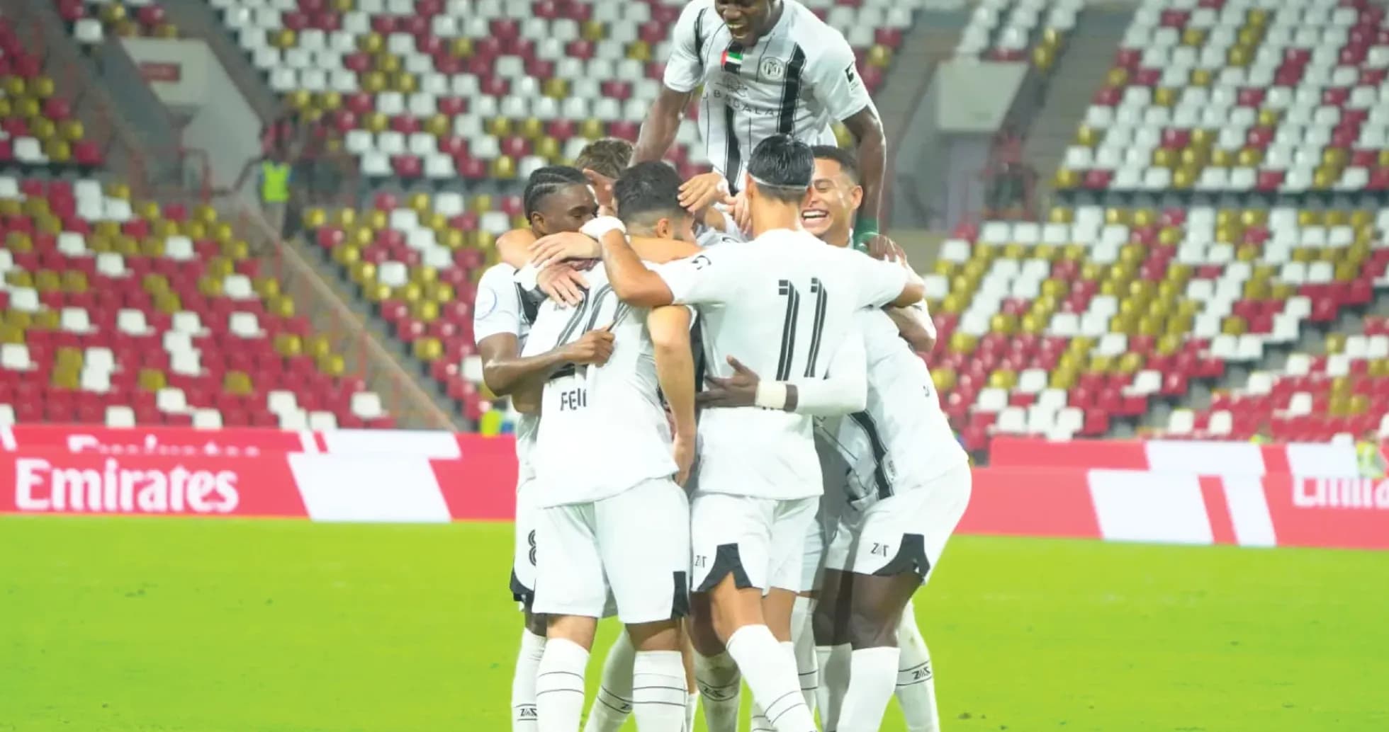 Players celebrating a goal during Pro League U23 match