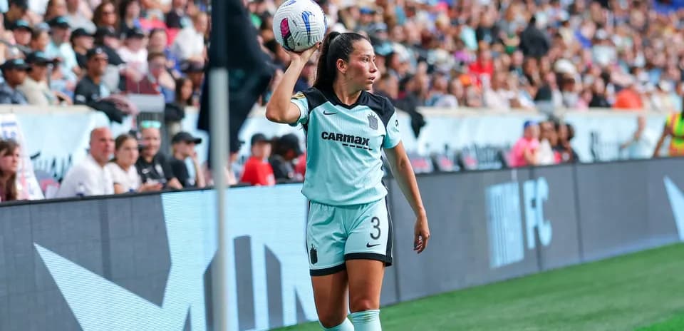 Player preparing for a throw-in during match
