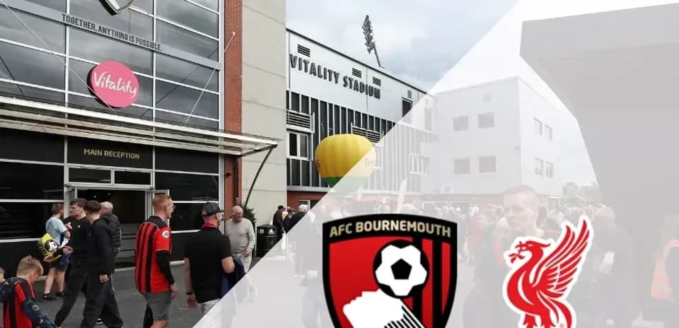 Fans gathering outside Vitality Stadium before match