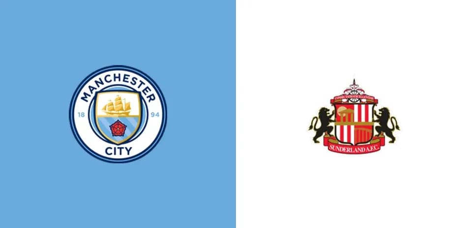 Logos of Manchester City and Sunderland AFC