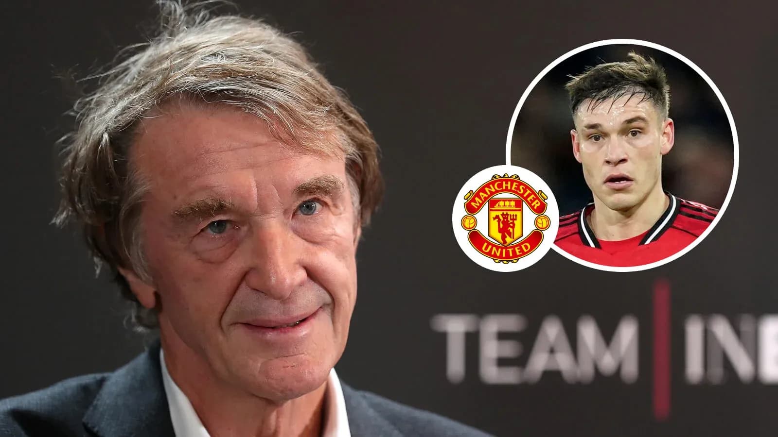 Businessman speaking at Manchester United press conference