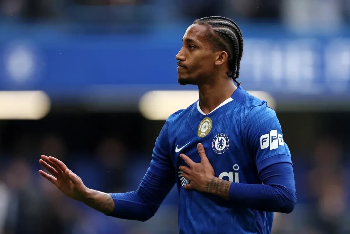 Chelsea player gesturing during a match