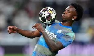 Player controlling the ball during training session