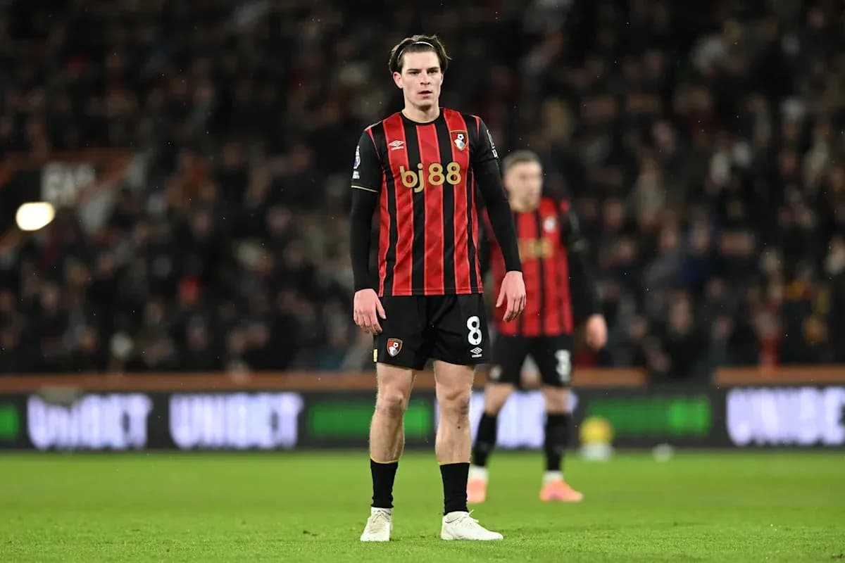 Bournemouth player standing on the pitch during match