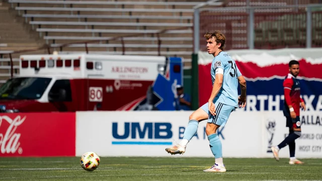 Player kicking ball during Minnesota United II match
