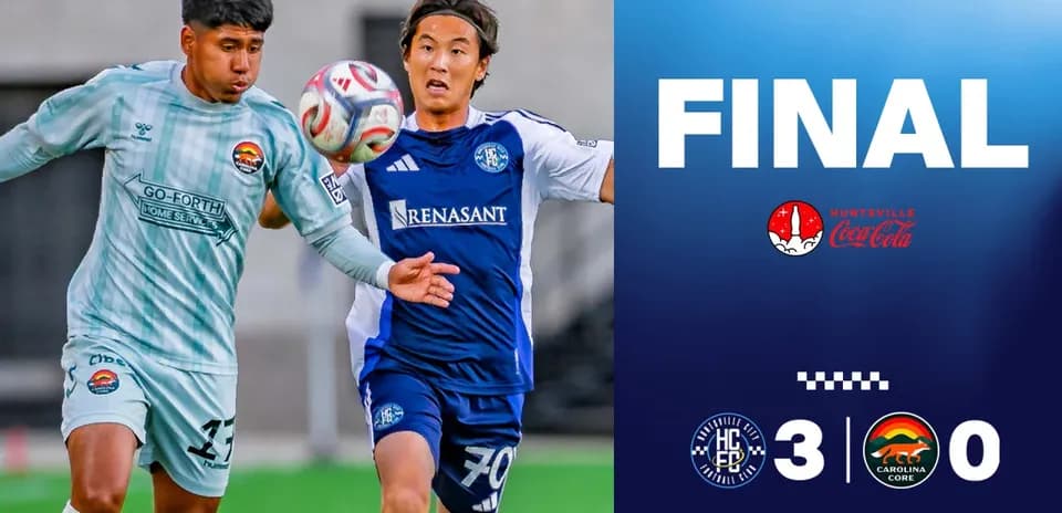 Huntsville City defeats Carolina Core 3-0