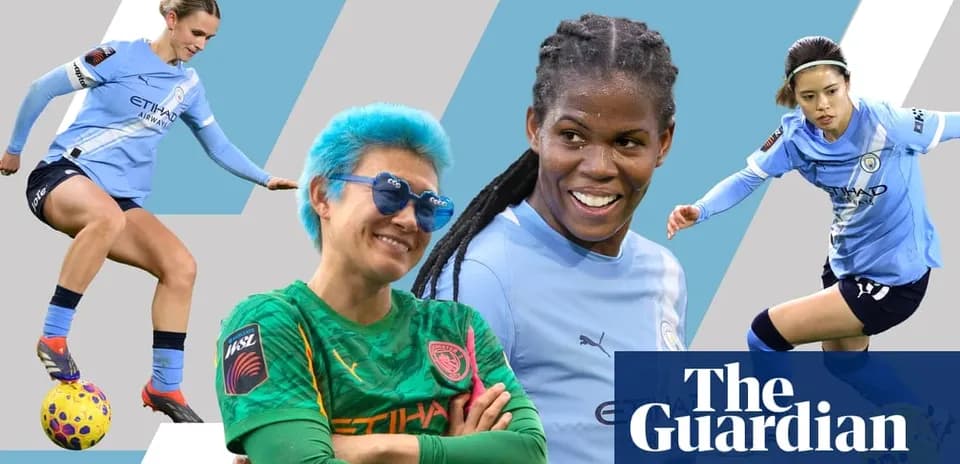 Four Manchester City women players in action