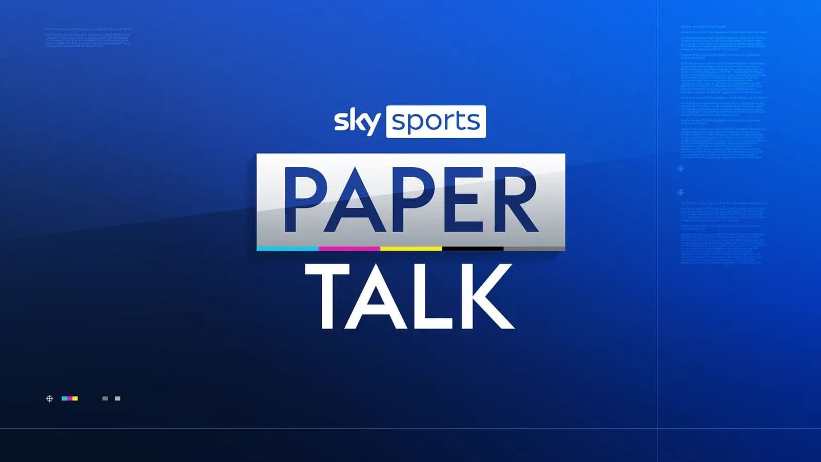 Sky Sports Paper Talk graphic on blue background