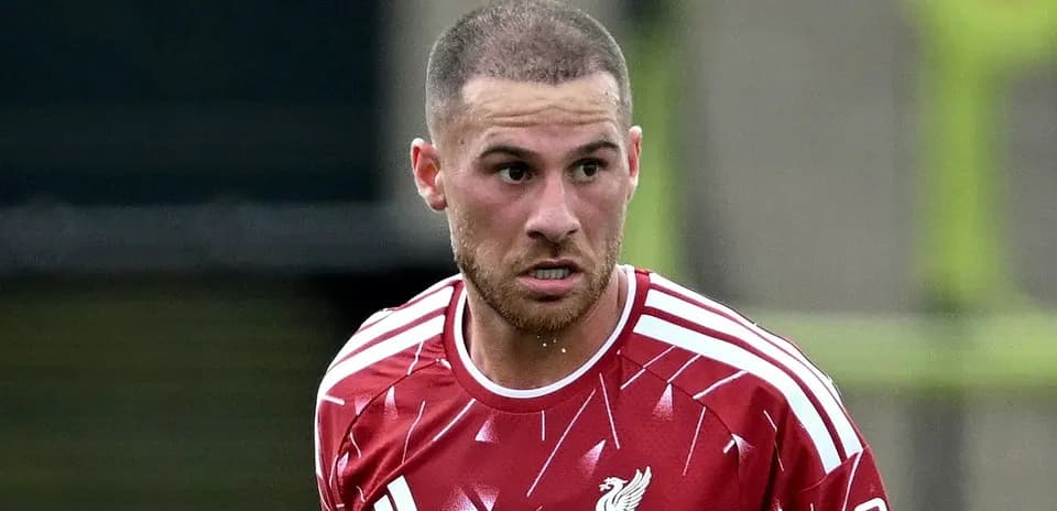 Player in red Liverpool kit during training session