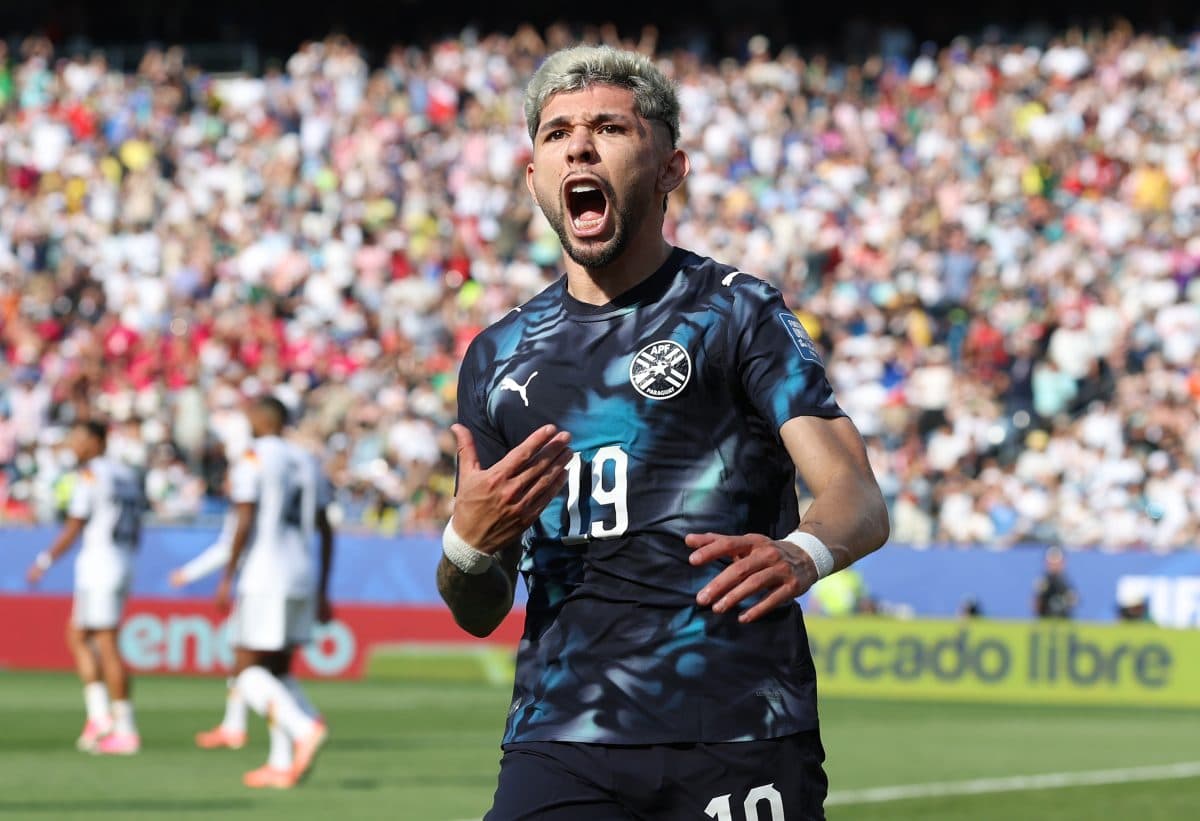 Player celebrating a goal during a football match
