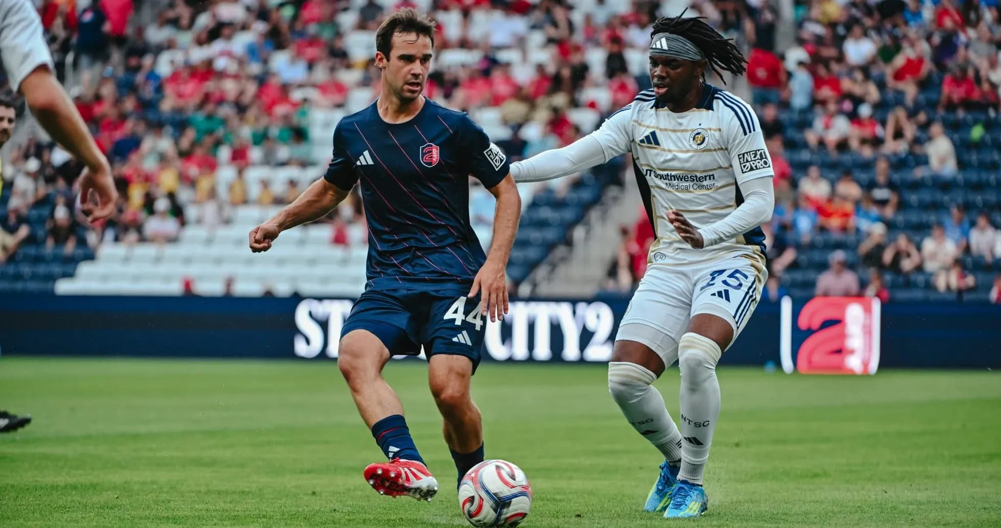 Players competing during St. Louis City II match