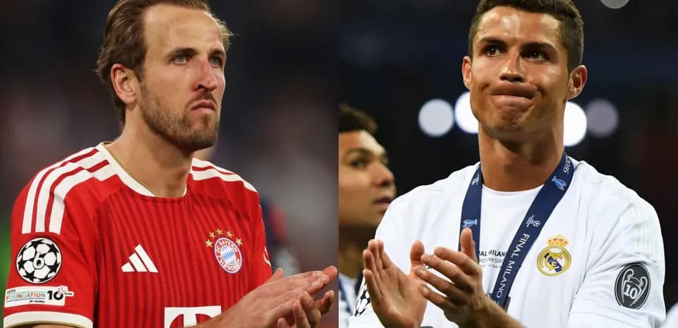 Harry Kane and Cristiano Ronaldo applauding after match