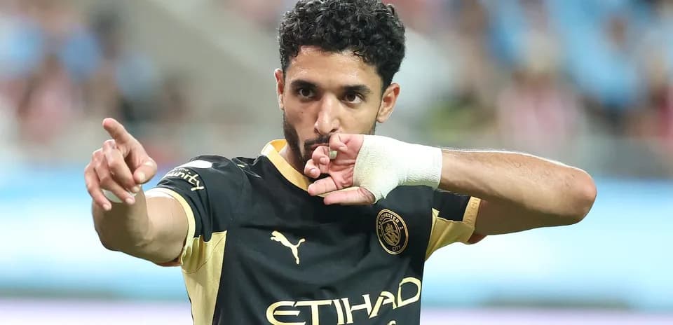 Player celebrating with gesture during match