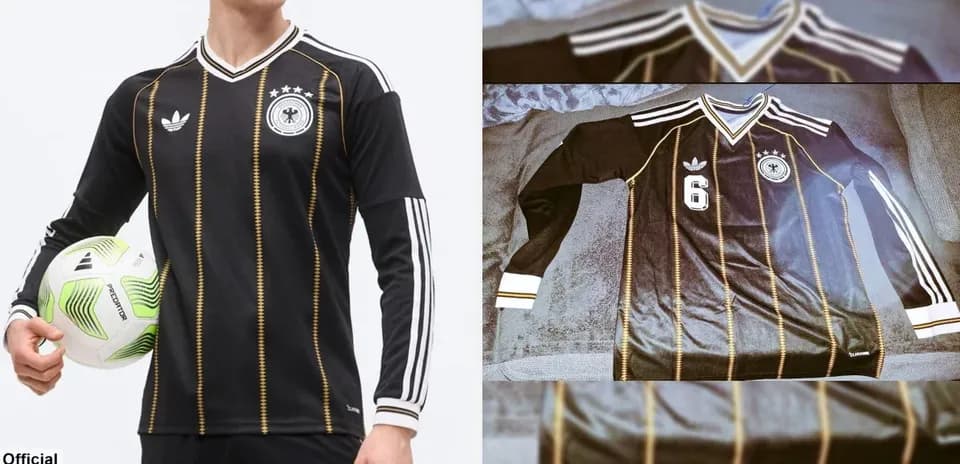 Black Germany football jersey with player number 6