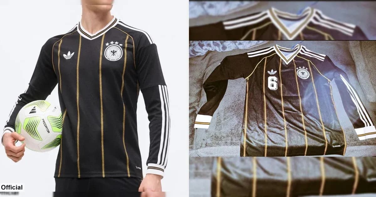 Black Germany football jersey with player number 6