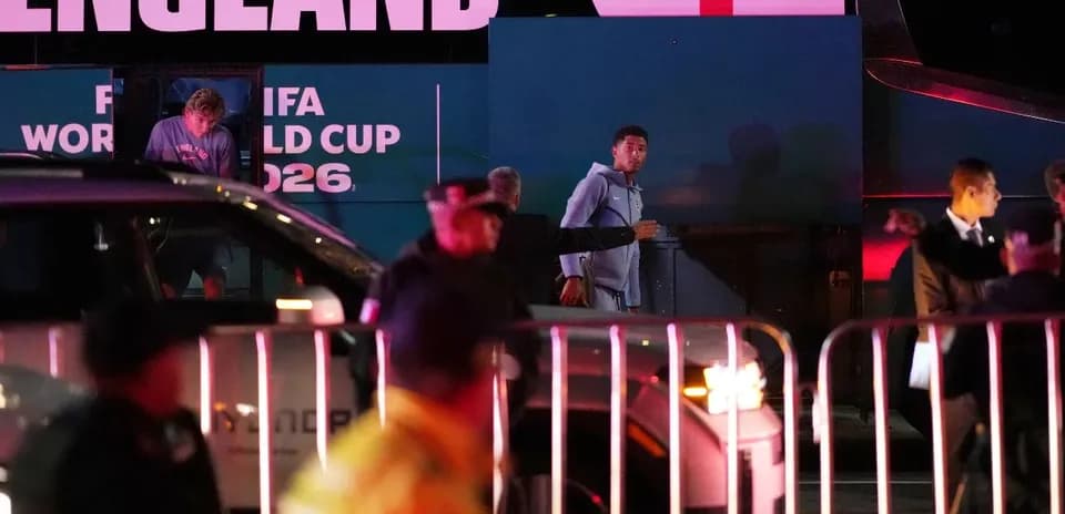 England team arriving at 2026 World Cup venue
