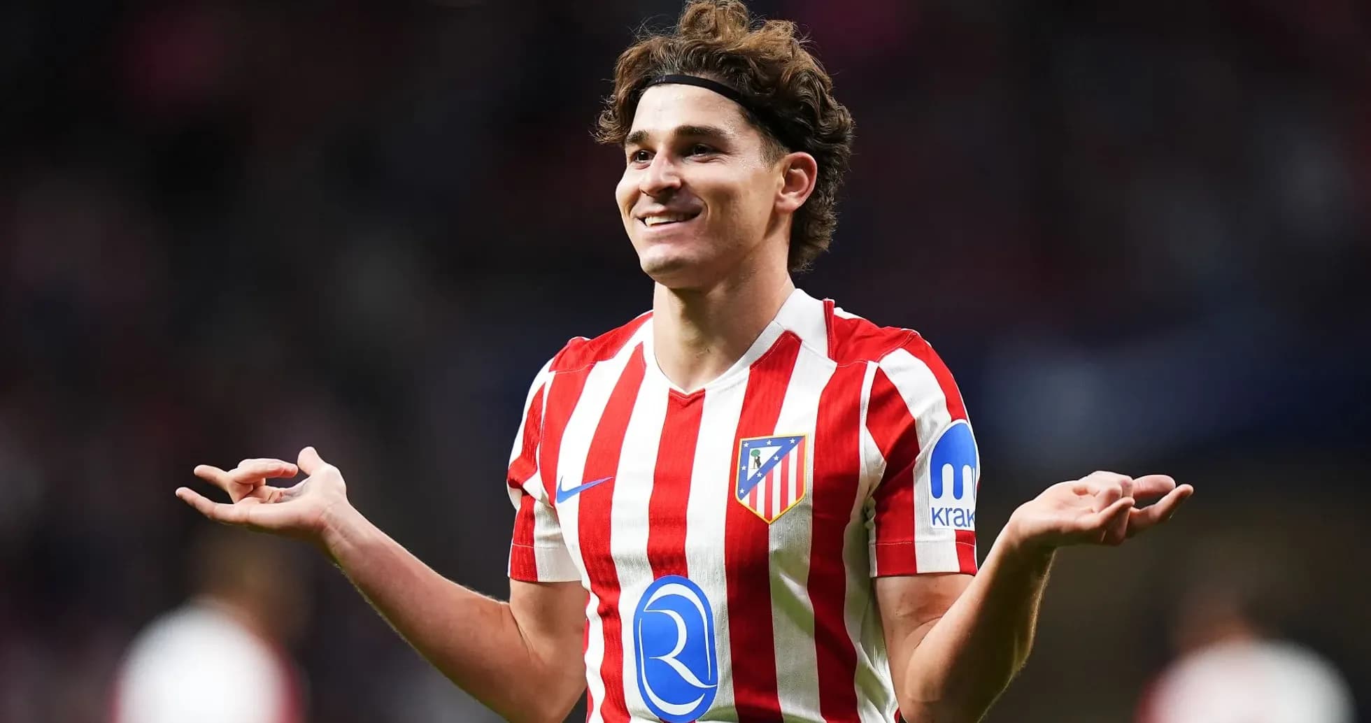 Atletico Madrid player celebrating during a match