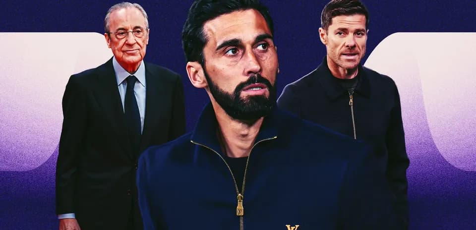 Three men in suits against a colorful background