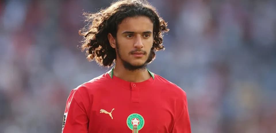 Player wearing Morocco jersey on the field