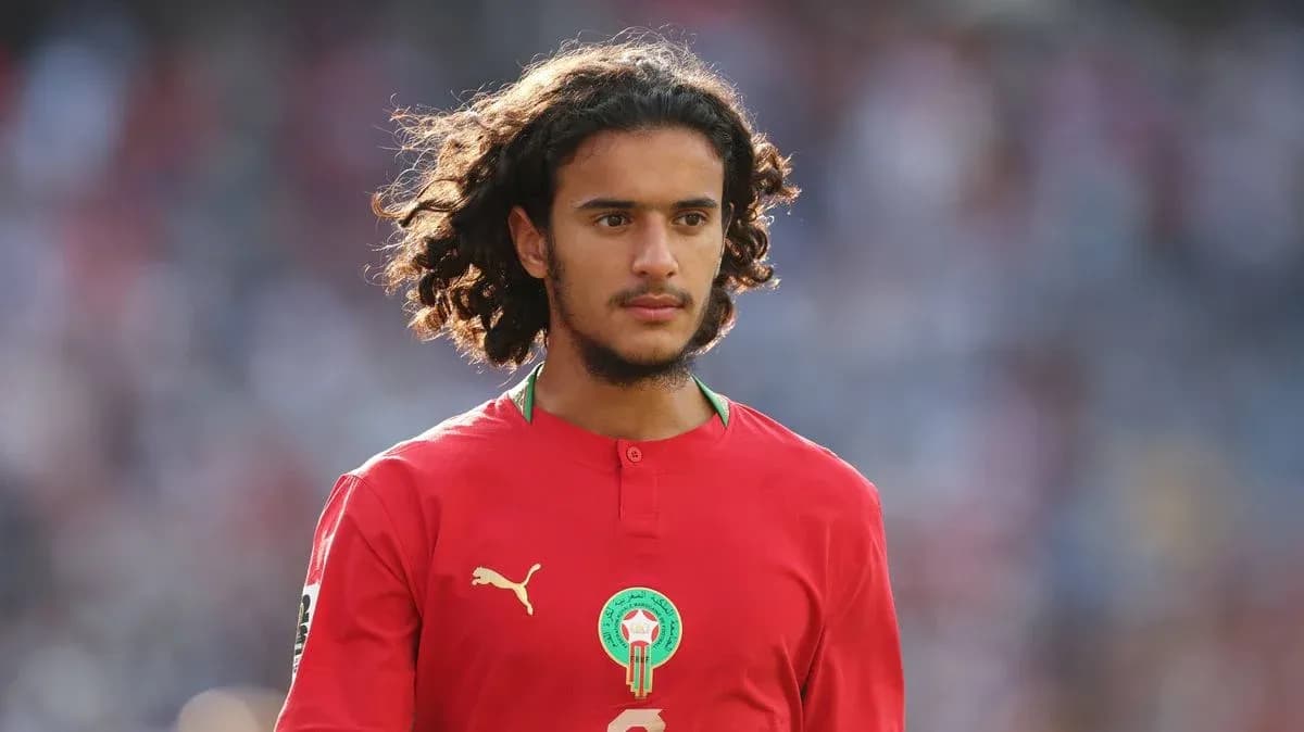 Player wearing Morocco jersey on the field