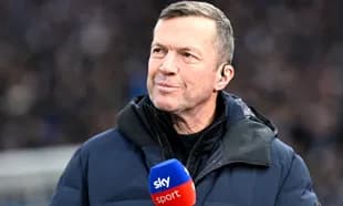 Sports commentator speaking during match coverage