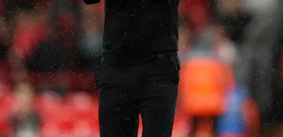 Coach applauding on the pitch during match