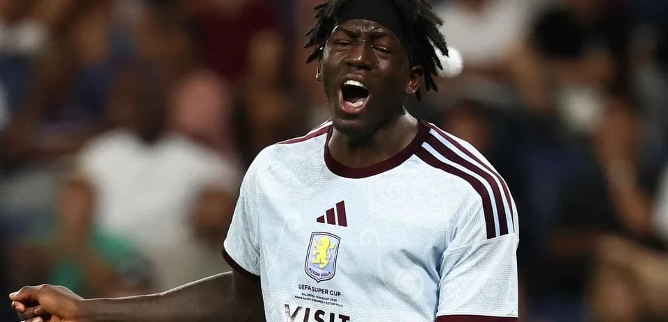 Player shouting on the pitch during match