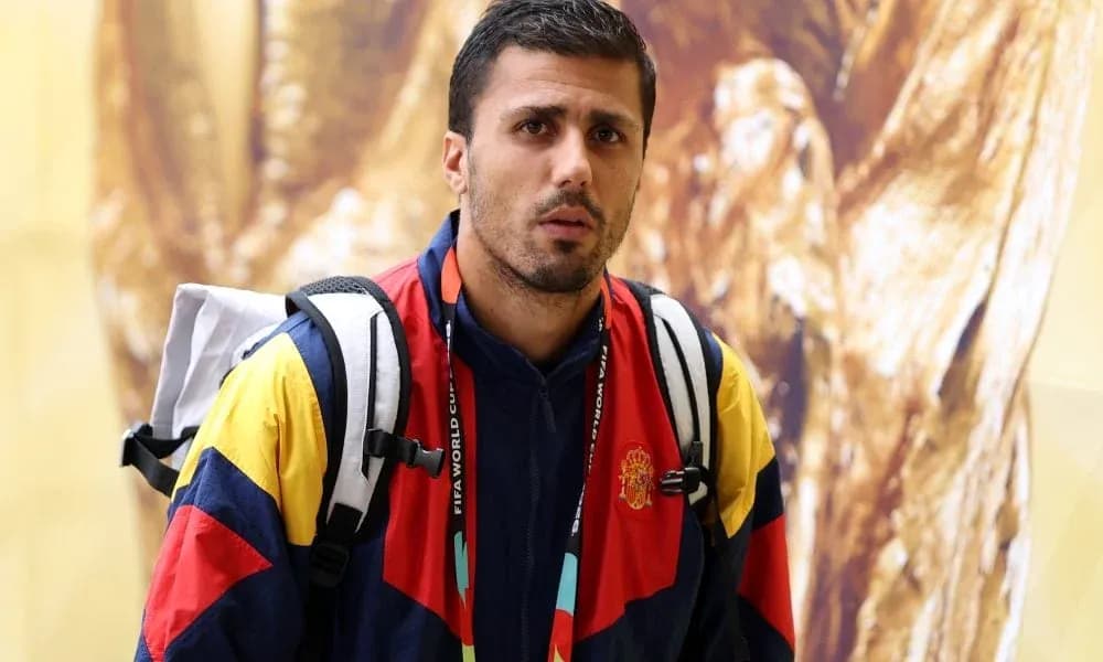 Athlete wearing a colorful jacket with backpack
