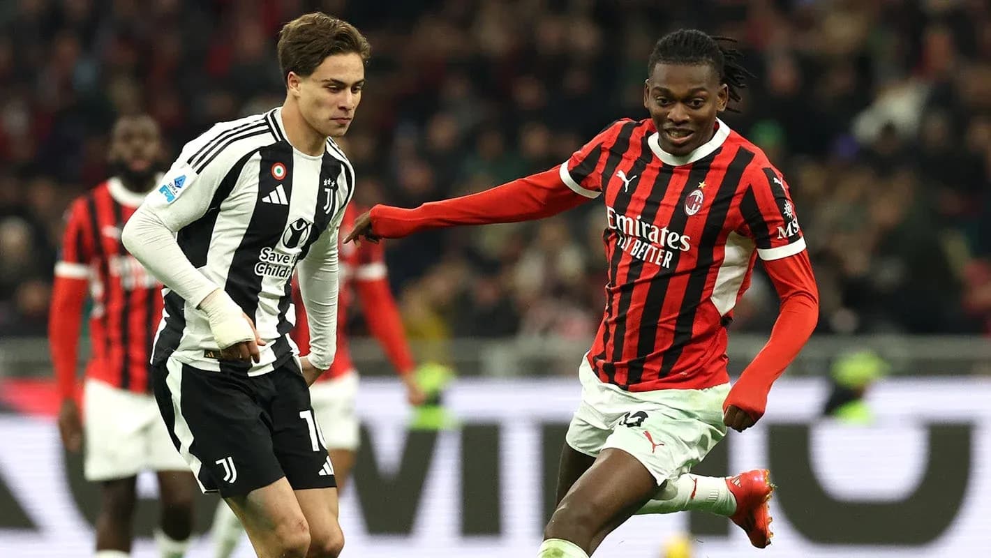 AC Milan and Juventus players in action