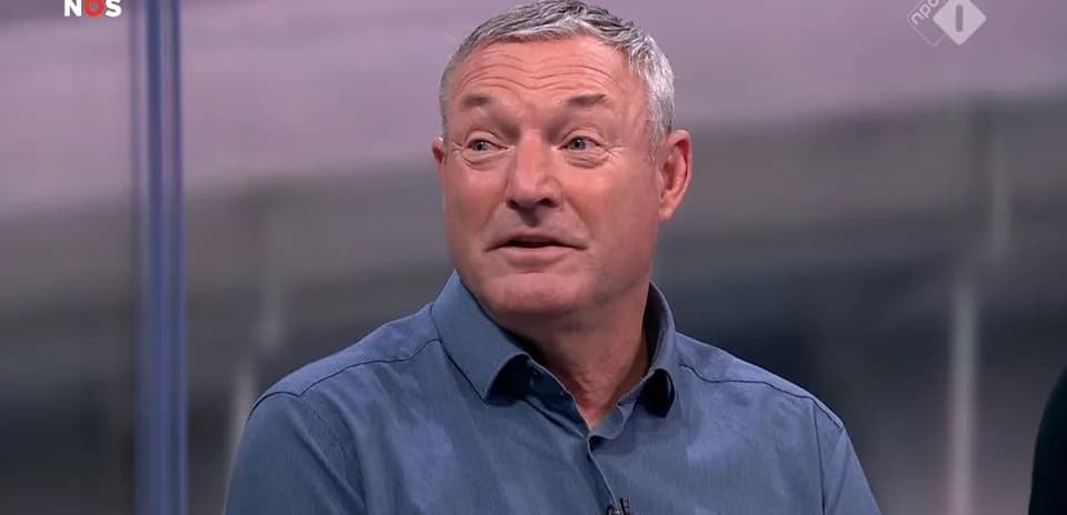 Man speaking during a television broadcast segment