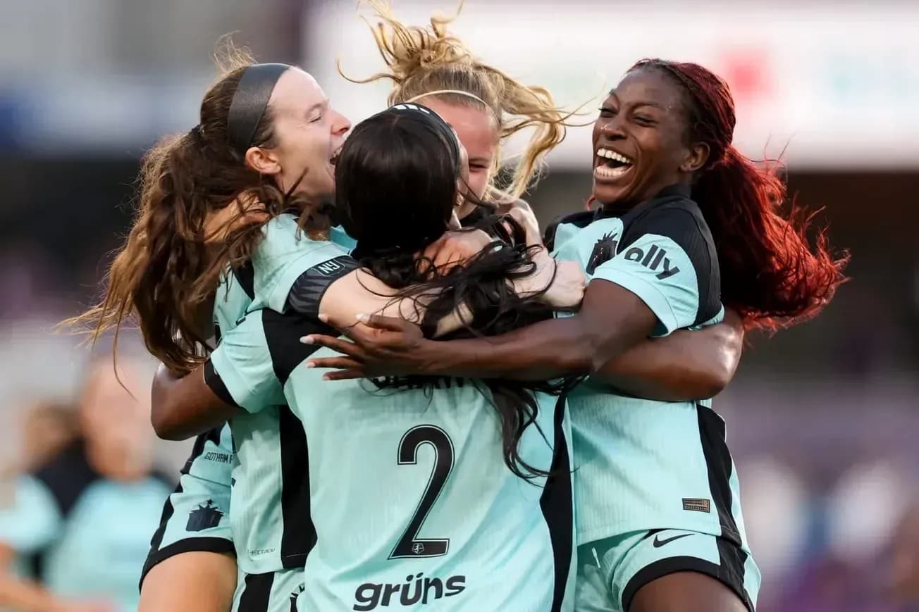 Gotham FC players celebrating a goal