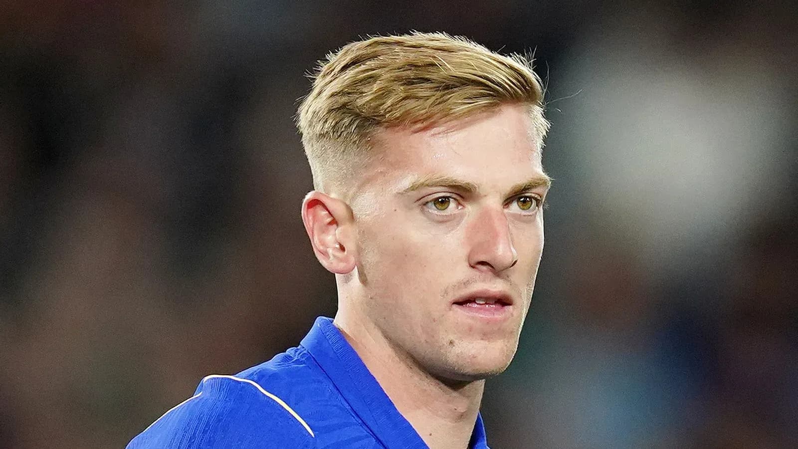 Player in blue jersey during match close-up