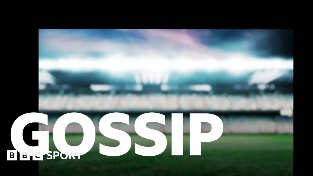 Blurred stadium background with 'GOSSIP' text