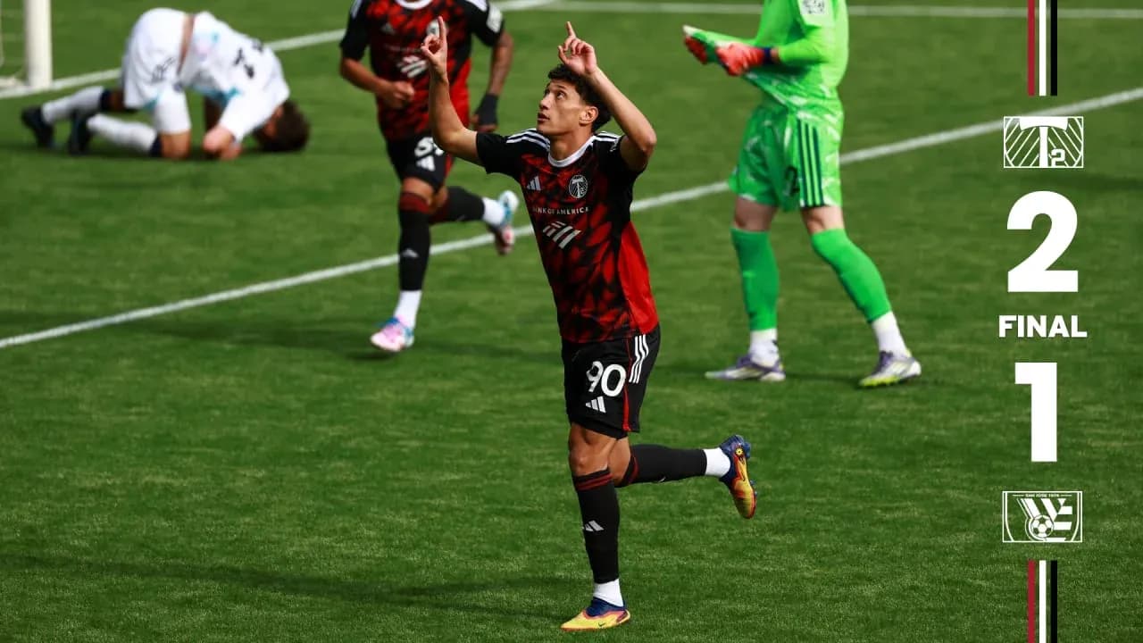 Portland Timbers II player celebrating goal
