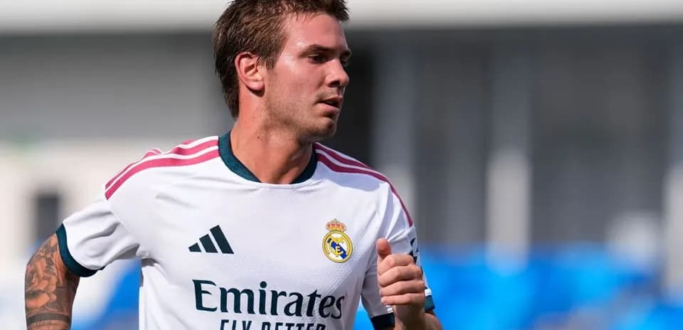 Player running during training session with Real Madrid