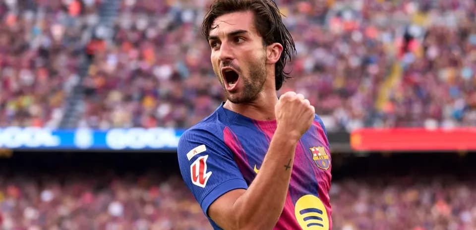 Player celebrating a goal for FC Barcelona