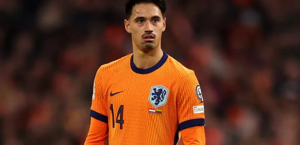 Player wearing orange Netherlands jersey during match