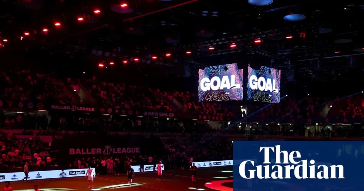 Arena celebrating a goal during Baller League event